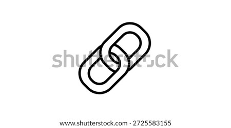 Simple Chain Link Icon Representing Hyperlink Connection And Online Networking