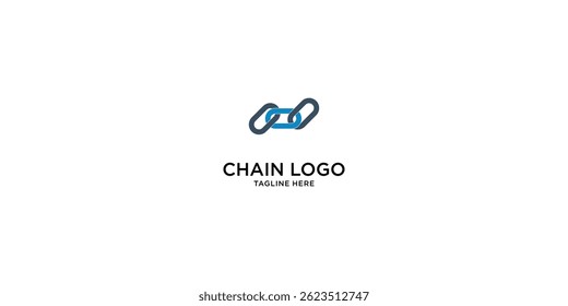 Design de logotipo de cadeia simples com conceito exclusivo