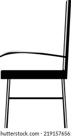 Silla sencilla con diseño de color plano.