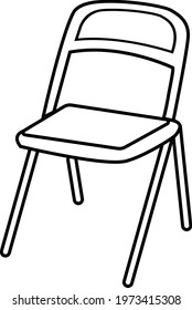 Silla simple, ilustración de icono, vector sobre fondo blanco