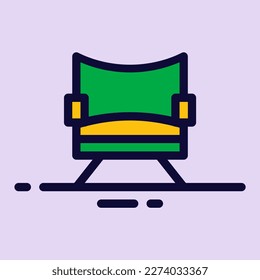 simple chair icon vector illustration modern trendy design, suitable for advertisement, website, social media post and other graphic needs.