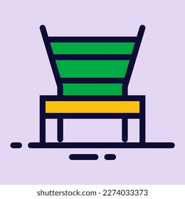 simple chair icon vector illustration modern trendy design, suitable for advertisement, website, social media post and other graphic needs.