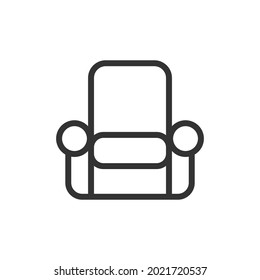 Simple chair line icon. Premium symbol in stroke style. Design of chair icon. Vector illustration.