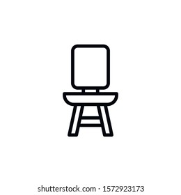 Simple chair line icon. Stroke pictogram. Vector illustration isolated on a white background. Premium quality symbol. Vector sign for mobile app and web sites.
