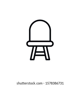 Simple chair line icon. Stroke pictogram. Vector illustration isolated on a white background. Premium quality symbol. Vector sign for mobile app and web sites.