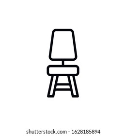 Simple chair line icon. Stroke pictogram. Vector illustration isolated on a white background. Premium quality symbol. Vector sign for mobile app and web sites.