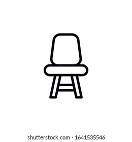 Simple chair line icon. Stroke pictogram. Vector illustration isolated on a white background. Premium quality symbol. Vector sign for mobile app and web sites.