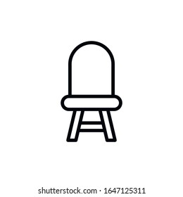 Simple chair line icon. Stroke pictogram. Vector illustration isolated on a white background. Premium quality symbol. Vector sign for mobile app and web sites.
