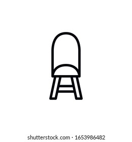 Simple chair line icon. Stroke pictogram. Vector illustration isolated on a white background. Premium quality symbol. Vector sign for mobile app and web sites.