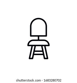 Simple chair line icon. Stroke pictogram. Vector illustration isolated on a white background. Premium quality symbol. Vector sign for mobile app and web sites.