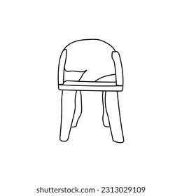 Simple Chair line logo design, Graphic Element Illustration Template Design.