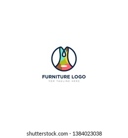 simple Chair Logo Abstract Sofa