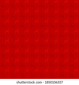 simple chair shapes. vector seamless pattern. red repetitive background. fabric swatch. wrapping paper. continuous print. geometric shapes. design element for home décor, apparel, textile, furniture