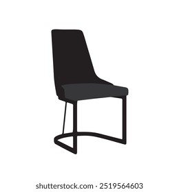 Simple Chair Silhouette Vector Illustration, Chair Symbol, Chair Design