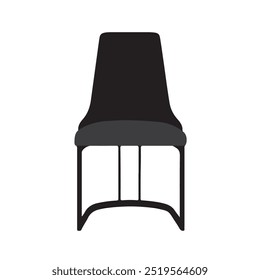 Simple Chair Silhouette Vector Illustration, Chair Symbol, Chair Design