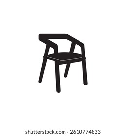 Simple chair symbol icon, isolated vector illustration design