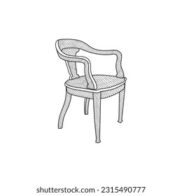 ilustración de un vector de silla simple, ilustración de un vector de plantilla de logotipo, logotipo de icono interior de silla