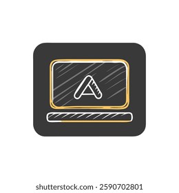 Simple Chalk Handwriting Icon for Education