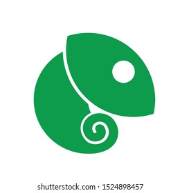 simple chameleon logo icon design 