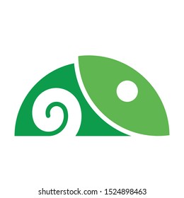 simple chameleon logo icon design 