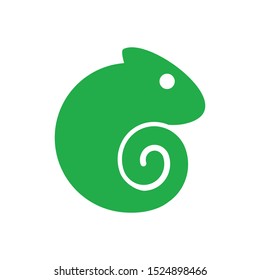 simple chameleon logo icon design 