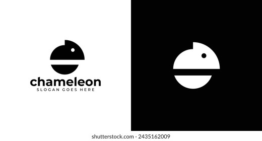 Simple Chameleon Logo Icono Símbolo Vector Plantilla de diseño.