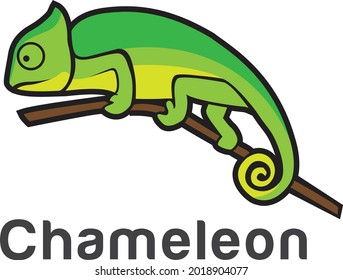 Simple Chamelon logo vector illustration