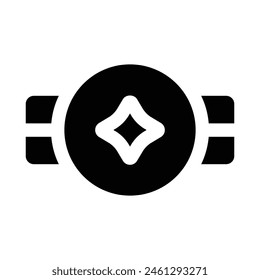 Simple Champion Belt solid icon. The icon can be used for websites, print templates, presentation templates, illustrations, etc	