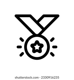 Simple Champion Medal icon. The icon can be used for websites, print templates, presentation templates, illustrations, etc