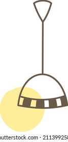 Simple chandelier, illustration, vector on a white background.