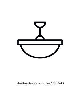 Simple chandelier line icon. Stroke pictogram. Vector illustration isolated on a white background. Premium quality symbol. Vector sign for mobile app and web sites.