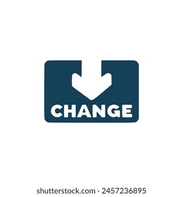 simple change text sticker label vector illustration template design