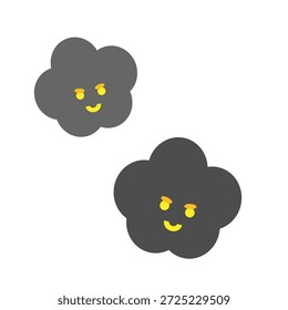 A simple character illustration inspired by a thundercloud.
