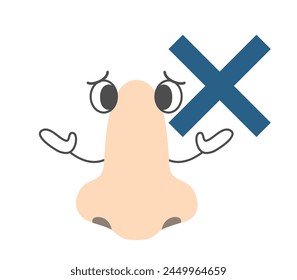 Simple character with nose in NO pose
