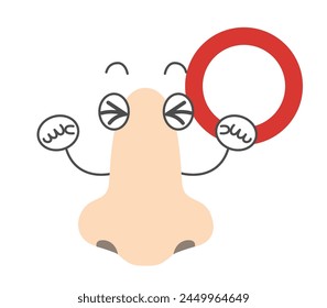 Simple character with nose in OK pose
