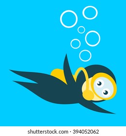 Simple character - Scuba diver 