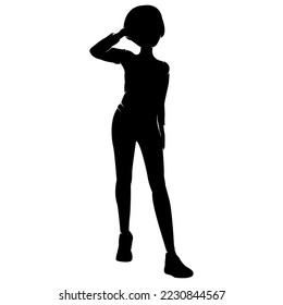 A simple character silhouette design that will come in handy for your design project needs