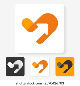 simple character symbol logo design