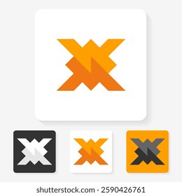 simple character symbol logo design