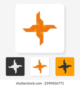 simple character symbol logo design