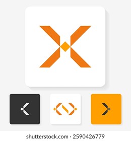 simple character symbol logo design