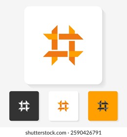 simple character symbol logo design