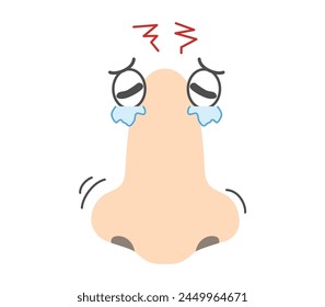 Simple character with a troubled nose.
