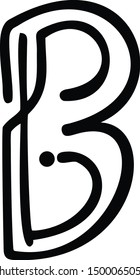 Simple and characterised design of the letter B