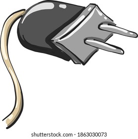Simple charger, illustration, vector on white background.