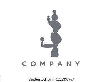 simple and charming illustration rock balancing