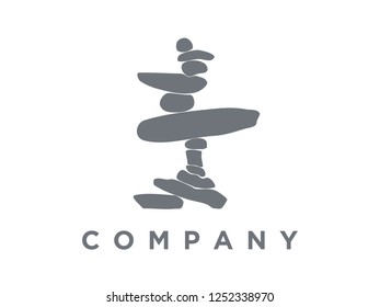 simple and charming illustration rock balancing