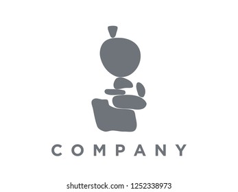 simple and charming illustration rock balancing