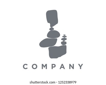 simple and charming illustration rock balancing