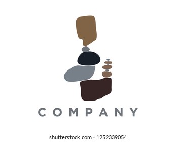 simple and charming illustration rock balancing
